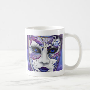 Lila Karnevals-Maske durch PSOVART Tasse