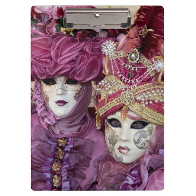 Lila Karnevalskostüm, Venedig Klemmbrett (Vorderseite)