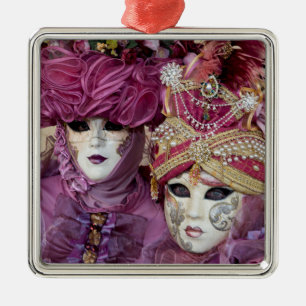 Lila Karnevalskostüm, Venedig Silbernes Ornament