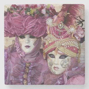 Lila Karnevalskostüm, Venedig Steinuntersetzer