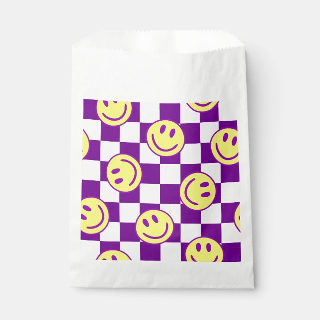 lila Karo Geschenktütchen (Vorderseite)