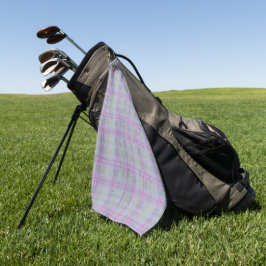 Lila Karo-Harmonie Golfhandtuch