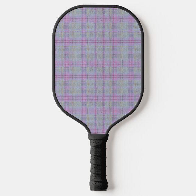 Lila Karo-Harmonie Pickleball Schläger (Vorderseite)