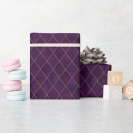 Lila Karo-Luxus-Wrapping-Papier Geschenkpapier