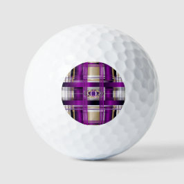 Lila Karo personalisierte Golfbälle