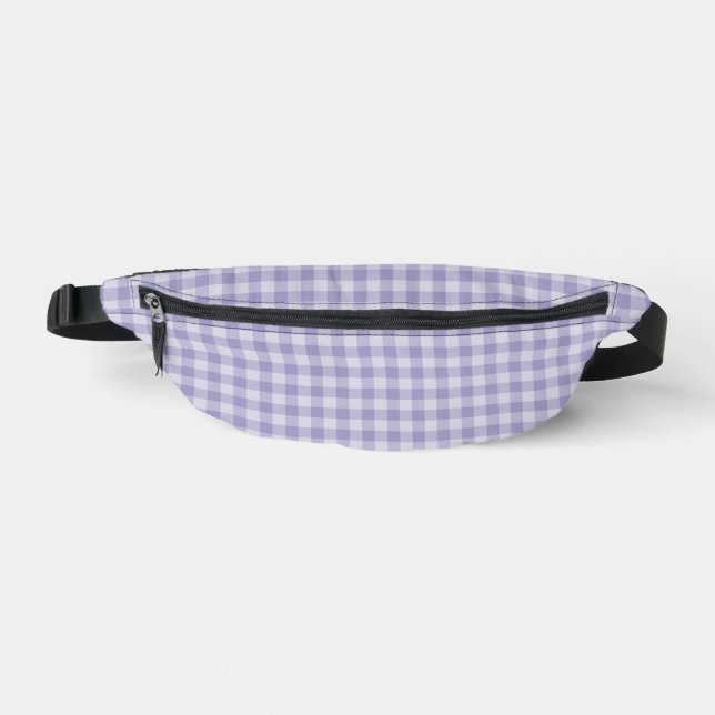 Lila Karomuster Bauchtasche (Vorderseite)