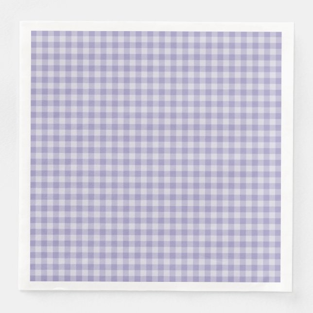 Lila Karomuster Serviette (Vorderseite)
