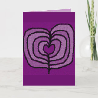Lila Karte Herzenvalentines Tages