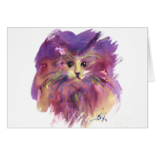 LILA KÄTZCHEN, KATZENPORTRAIT, BUNTE PFOTEN