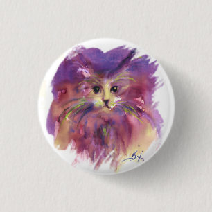 LILA KÄTZCHEN, KATZENPORTRAIT BUTTON