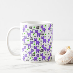 Lila Katzen Meow-Tasse Kaffeetasse