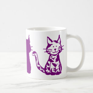 Lila Katzen Tasse