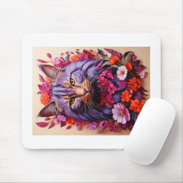 Lila Katzenmauspad – Perfektes Geschenk für Katzen Mousepad