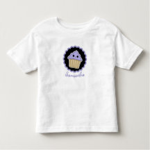 Lila Kawaii Cupcake Kleinkind Shirt