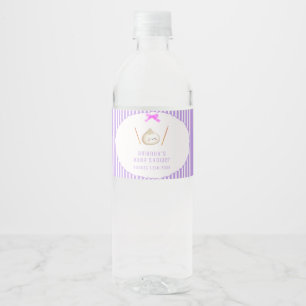 Lila Kawaii Mädchen Bogen Asiatische Klöße Baby Sh Wasserflaschenetikett
