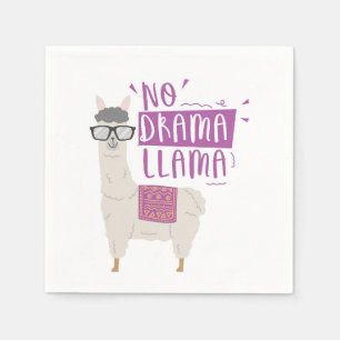 Lila kein Drama-Lama Serviette