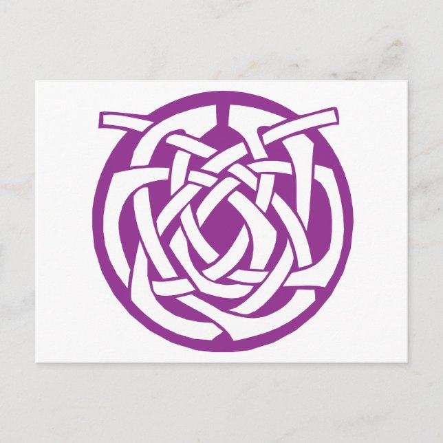 Lila Keltenkreis Postkarte (Vorderseite)