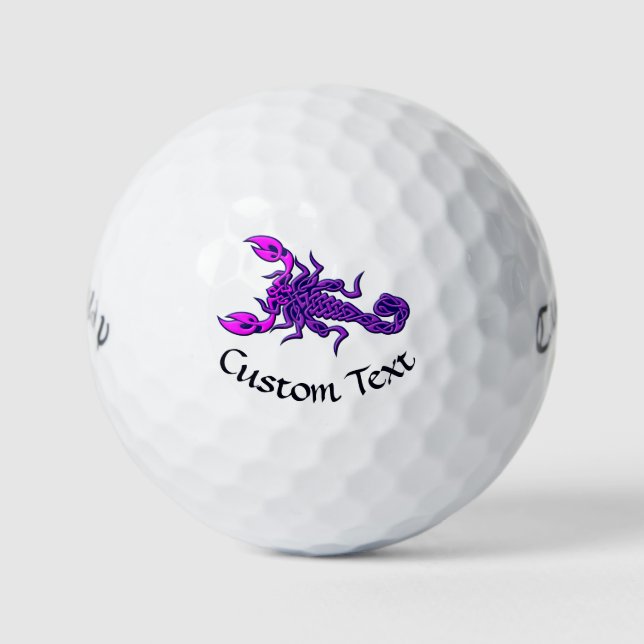 Lila keltische Knochenskorpion Golfball (Vorderseite)