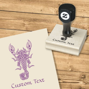 Lila keltische Knochenskorpion Gummistempel