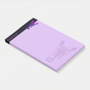 Lila keltische Knochenskorpion Post-it Klebezettel