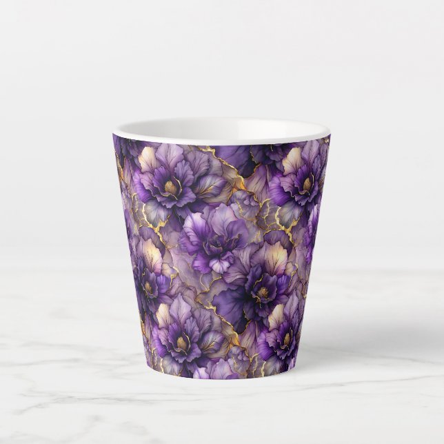 Lila Keramik Bluthochalkohol Latte Tasse (Vorderseite)