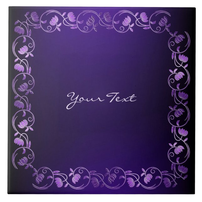 Lila Keramik Fliese (Vorderseite)