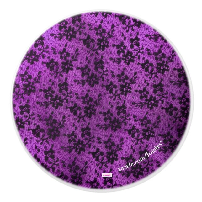 Lila Keramik Keramikknauf (Vorderseite)