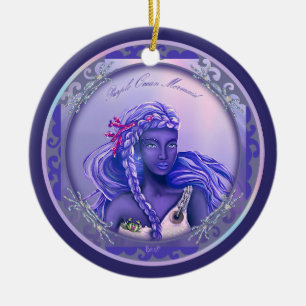 Lila Keramik Ornament