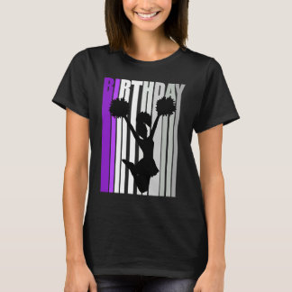 Lila Kid Cheerleading Birthday Farbtraining T-Shirt