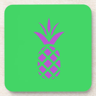 Lila Kiefernapfel in Grün. Getränkeuntersetzer