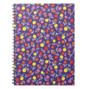 Lila Kinder Blumen-Ditsy-Muster Notizblock