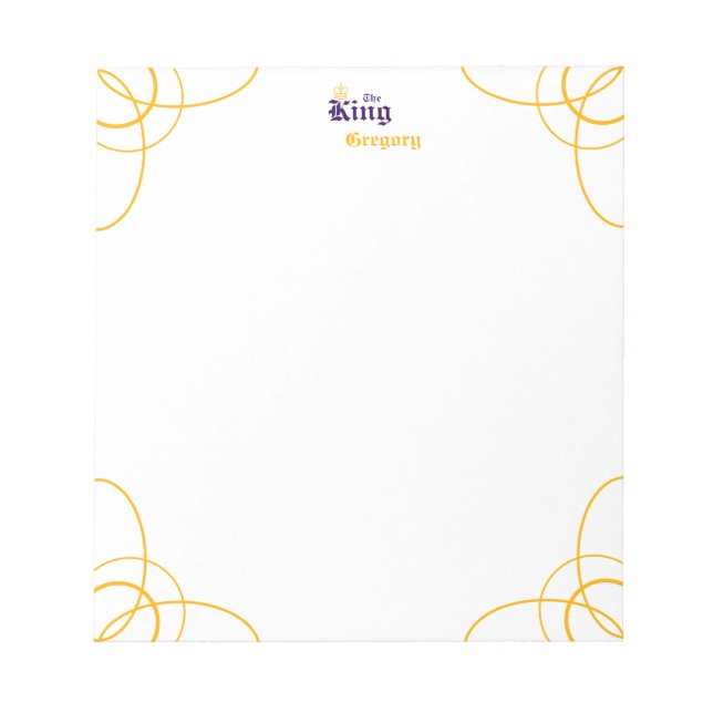 Lila King Notepad Notizblock (Vorderseite)