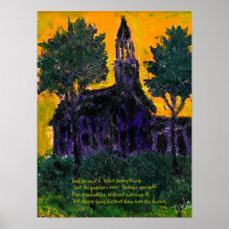 Lila Kirche Poster