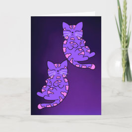Lila Kitten Twins 2 Karte