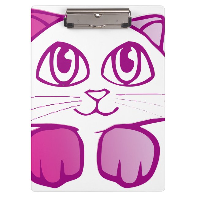 Lila Kitty Klemmbrett (Vorderseite)