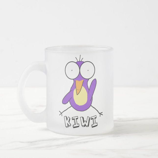 Lila Kiwi-mattierte Tasse (Links)