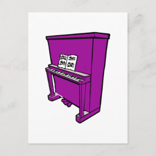lila Klavier mit Musik.png Postkarte