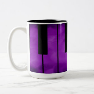 Lila Klaviertasten Musik Kaffeetasse
