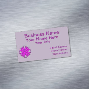 Lila Kleeband von Kenneth Yoncich Magnetische Visitenkarte