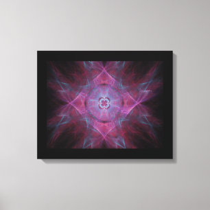 Lila Kleeblatt-Fraktal Wrap-Canvas Leinwanddruck