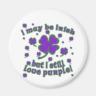 Lila Kleeblatt St. Patrick's Day Design Magnet