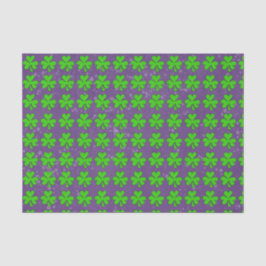 lila Kleeblätter Seidenpapier