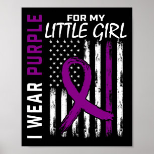 Lila kleine Mädchen-Tochter-Epilepsie Bewusstseins Poster