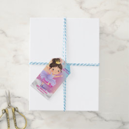 Lila kleine Princess-Ball-Geschenkmarke Geschenkanhänger