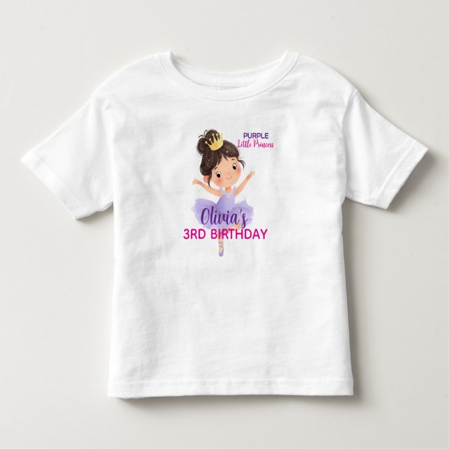Lila kleiner Princess-Ball Kleinkind T-shirt (Vorderseite)