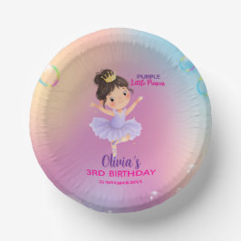 Lila kleiner Princess-Ball Pappteller
