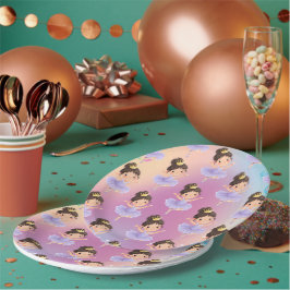 Lila kleiner Princess-Ball Pappteller