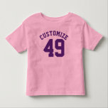 Lila Kleinkind in Rosa und Dunkel | Sports Jersey  T-shirt<br><div class="desc">Lila Kleinkind in Rosa und Dunkel | Sports Jersey Design ・ Kleinkind Girls Jersey T - Shirt</div>