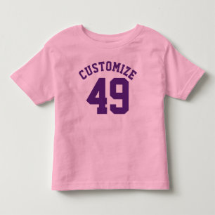 Lila Kleinkind in Rosa und Dunkel   Sports Jersey  T-shirt