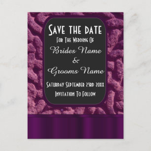 Lila Knochen Save the Date Ankündigungspostkarte